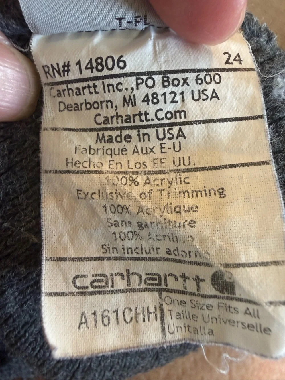 Carhartt Charcoal Gray Balaclava Beanie EUC OSFA
